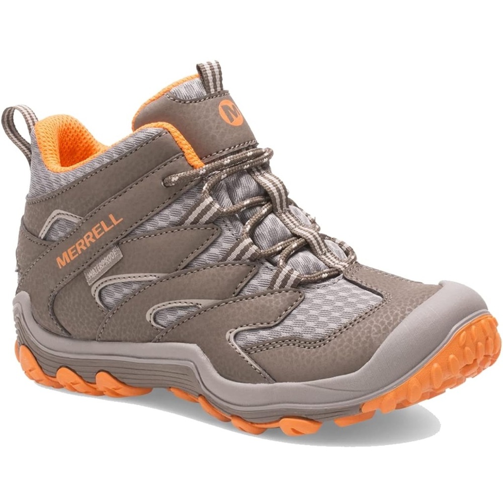 Merrell Gray and Orange Sneakers with Quick-Lace System